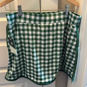 NWT TUCKERNUCK Green Trellis 16 Inch Piped Golf Skirt, size XL